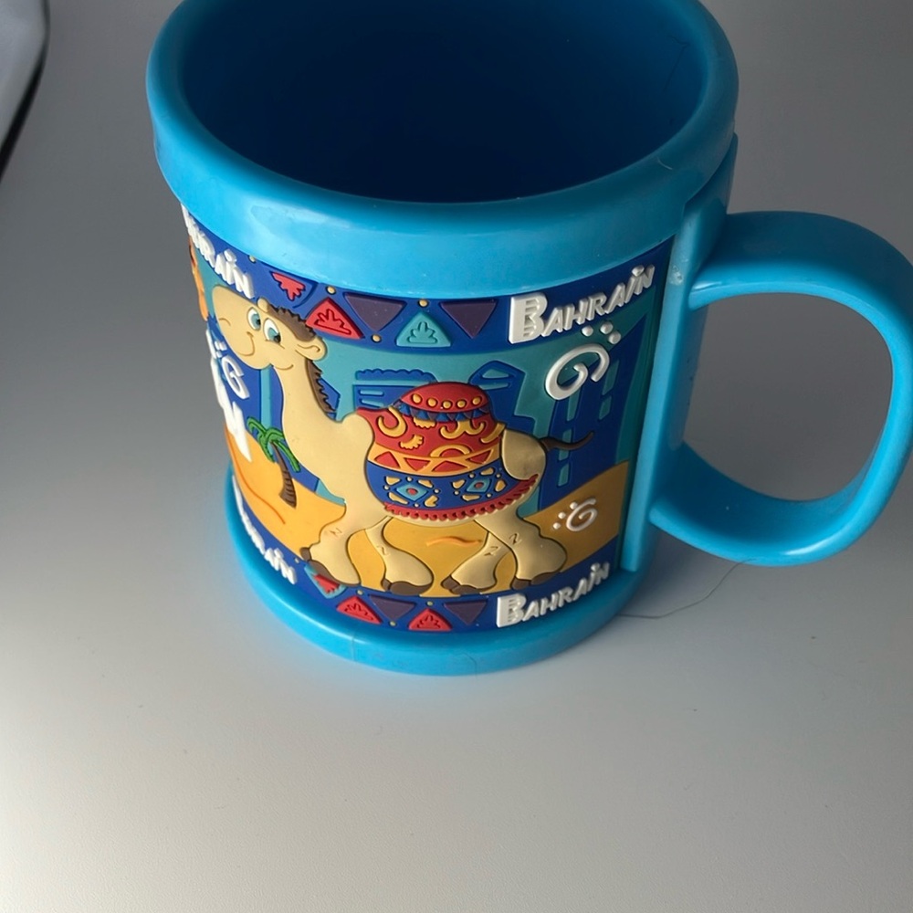 Bahrain Themed plastic Blue kids Mug - Picture 3 of 6